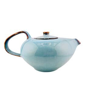 Russel Wright MCM Style Sky Blue Earthenware 6 Cup Teapot and Lid DISCONTINUED